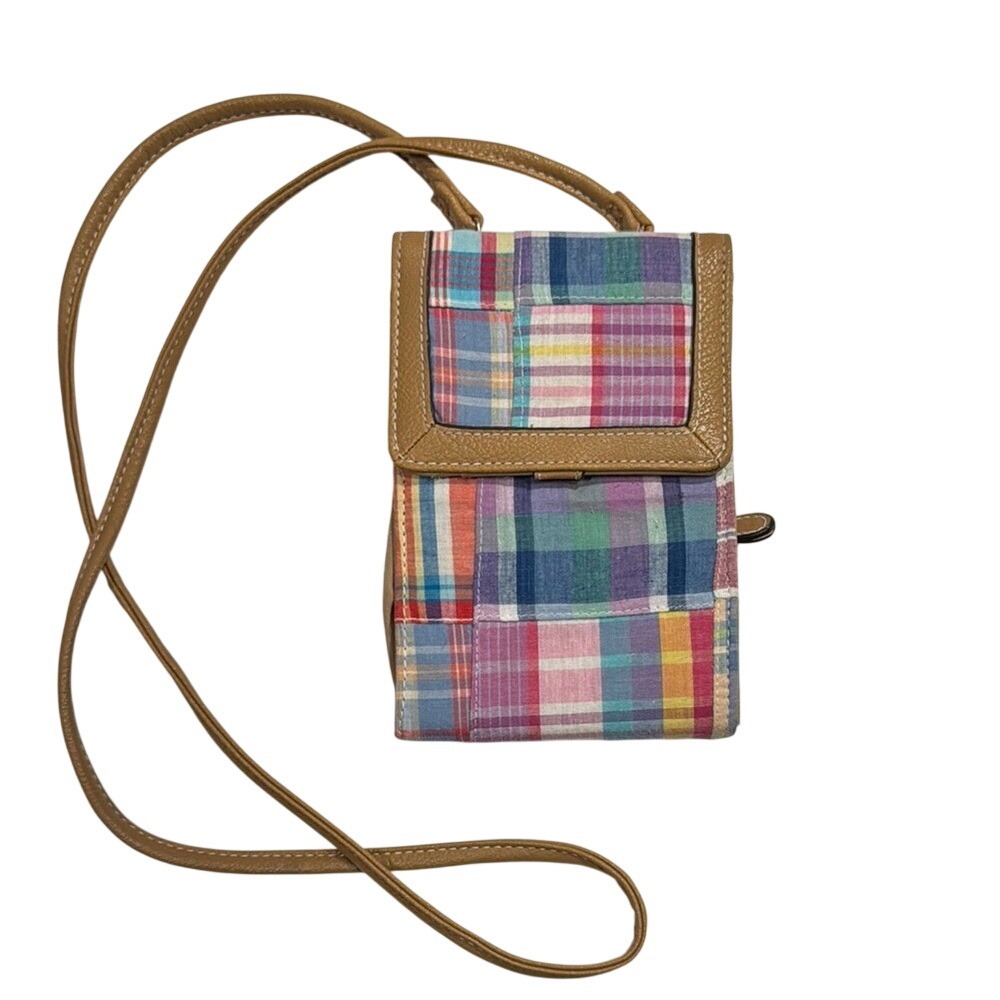 Rossetti Plaid Crossbody Bag with Tan Accents‎ Y2K Style